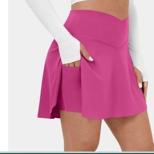 NWOT HALARA Cloudful Fabric Crossover Side Pocket Cool Touch Tennis Skirt - S